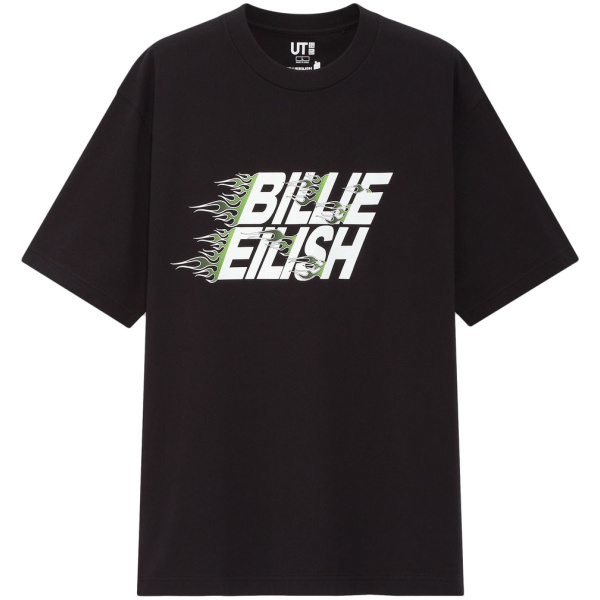Billie Eilish × Takashi Murakami × Uniqlo Black Logo