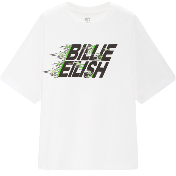 Billie Eilish × Takashi Murakami × Uniqlo White Logo