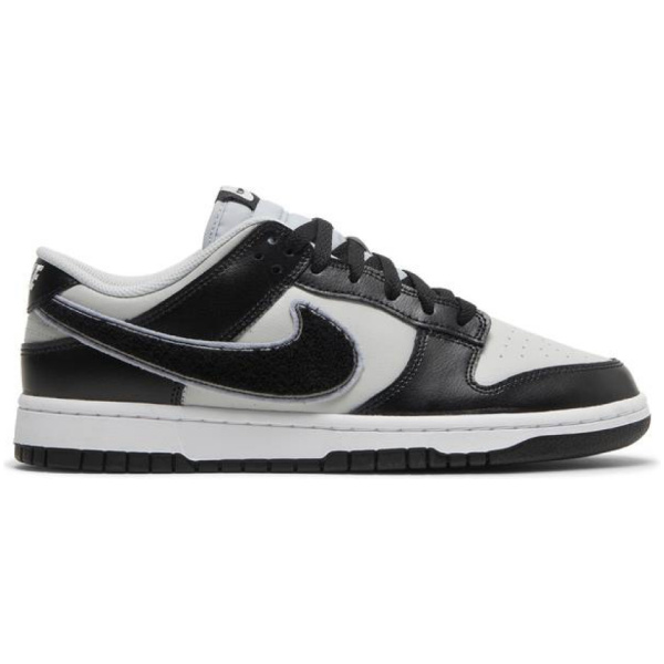 Nike Dunk Low Chenille Swoosh Black Grey
