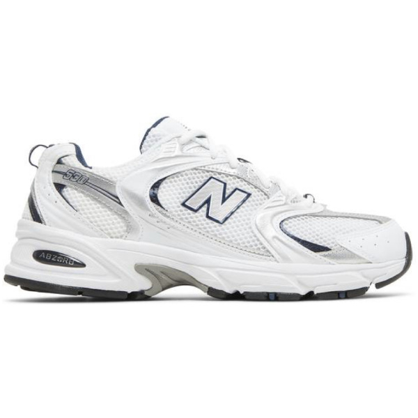 New Balance 530 White Silver Navy