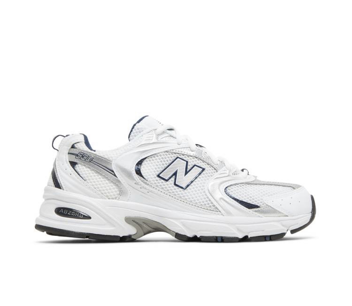 New Balance 530 White Silver Navy