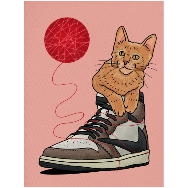 Obraz na płótnie Jordan 1 x Travis Scott Cat