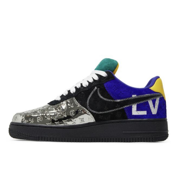 Nike Air Force 1 Low x Louis Vuitton Black Metallic Silver