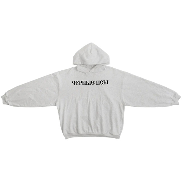Yeezy Gosha Black Dogs Hoodie Grey