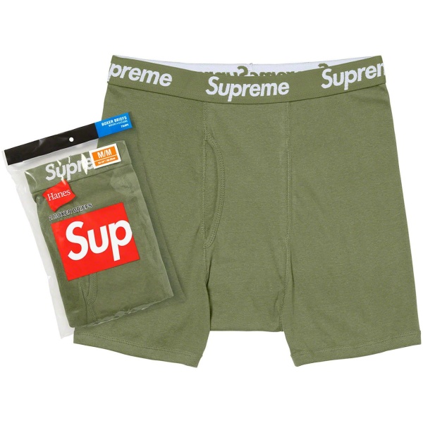 Supreme x Hanes Boxer Olive