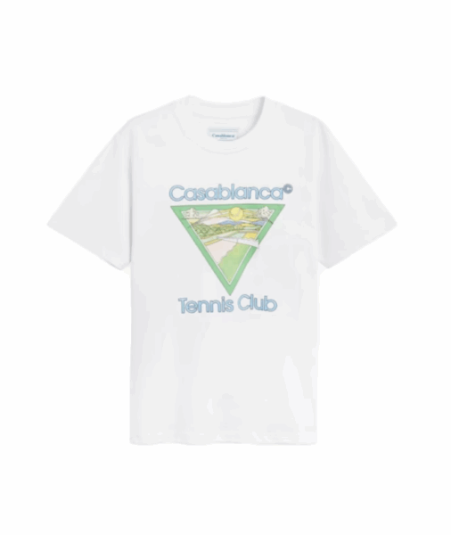 Casablanca Tennis Club Icon Screen White Tee
