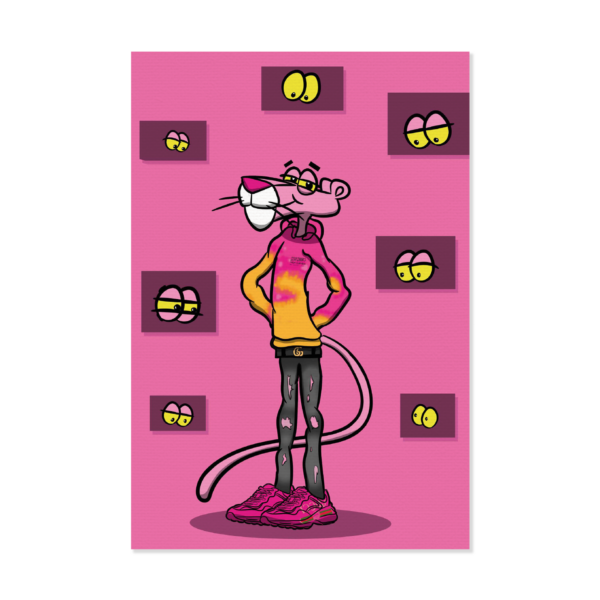 Obraz na płótnie Pink Panther Drip