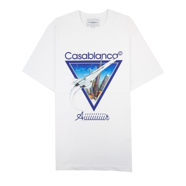 Casablanca Aiiiir Printed White Tee