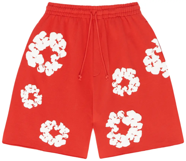 Denim Tears The Cotton Wreath Shorts Red