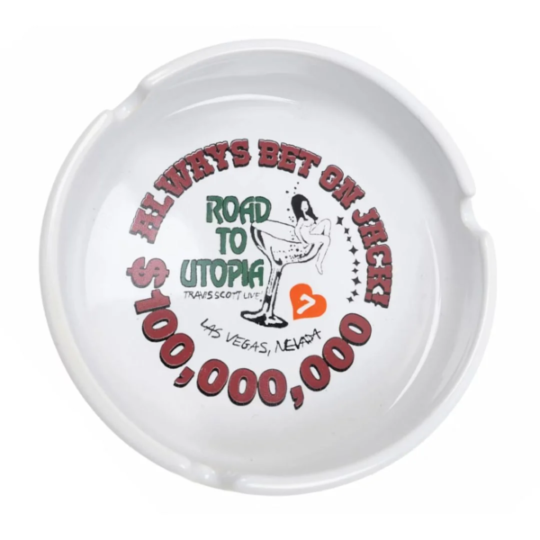 Travis Scott Road to Utopia Las Vegas Ashtray White
